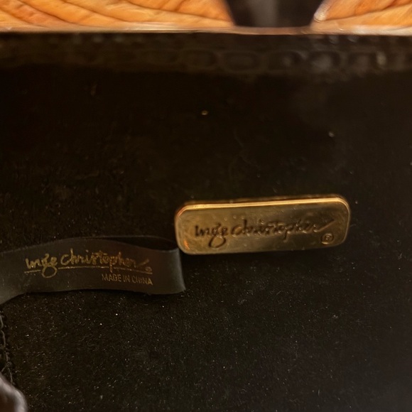 *Vintage* Inge Christopher Embellished Leopard Print Clutch w/ Shoulder Strap - Picture 6 of 8